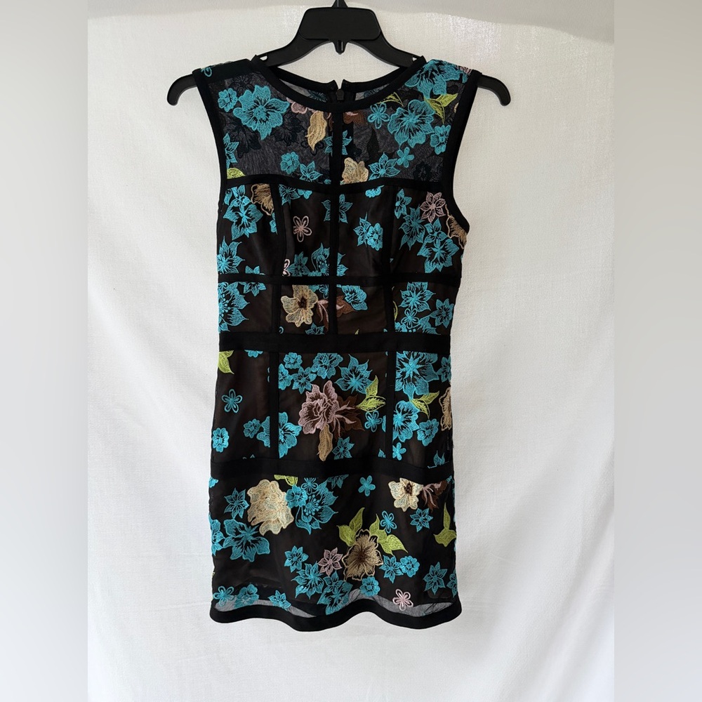 Dress the Population Sleeveless Embroidered Spring Dress NWoT Medium